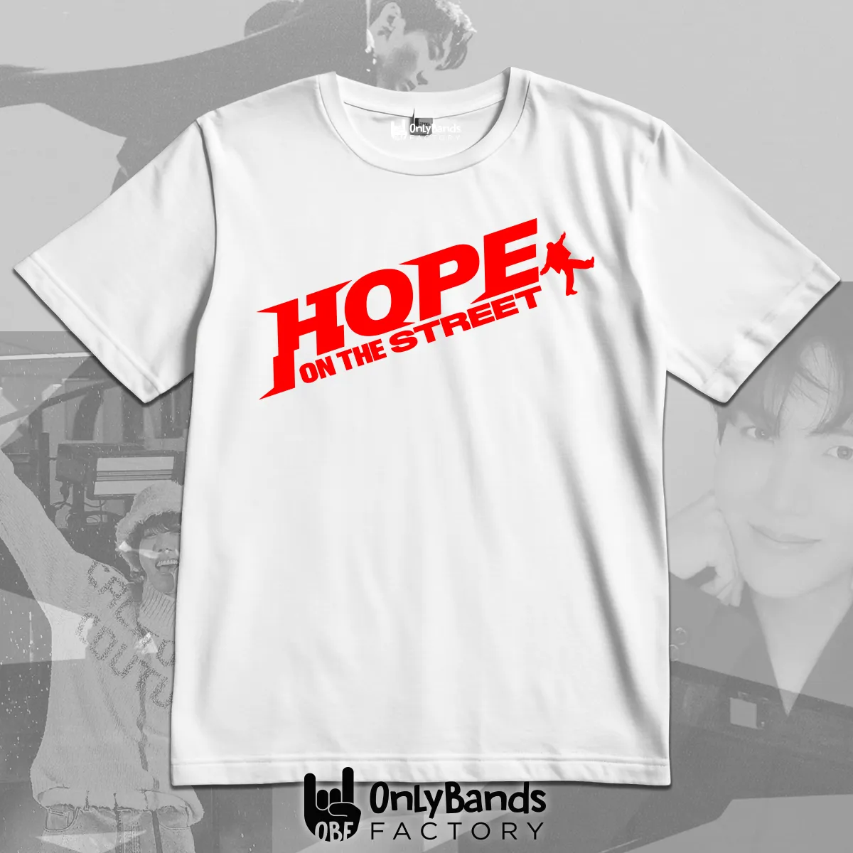 Playera J-Hope Hope On The Street Rojo - Modelo 12