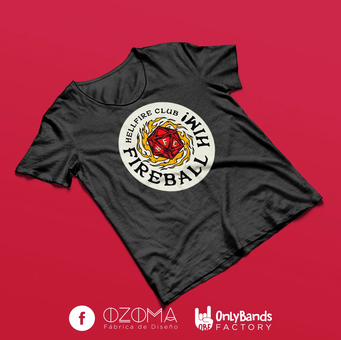 Playera Stranger Things Hellfire Club Fireball - Modelo 10