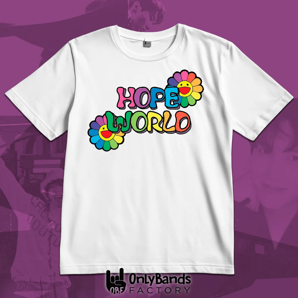 Playera J-Hope Hope World Flores - Modelo 5