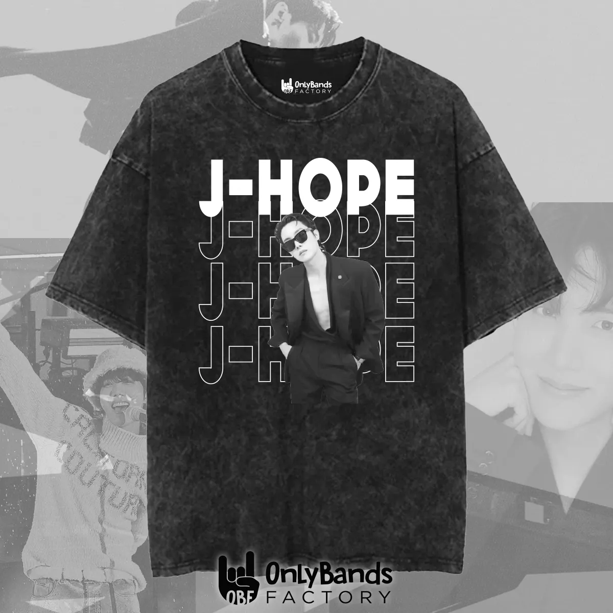 Playera J-Hope Retrato Apilado - Modelo 4