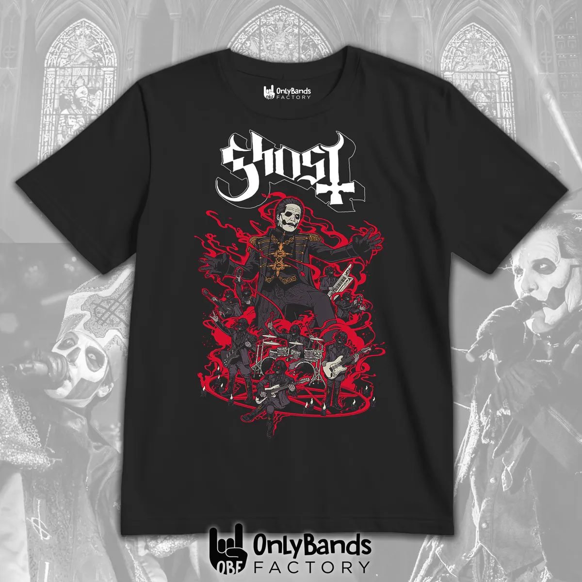Playera Ghost Ritual Pentagrama - Modelo 11
