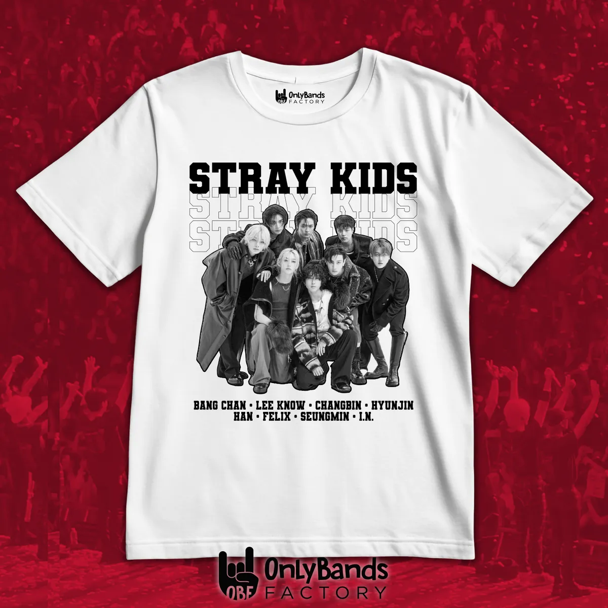 Playera Stray Kids Stray Kids Apilado Retrato - Modelo 4