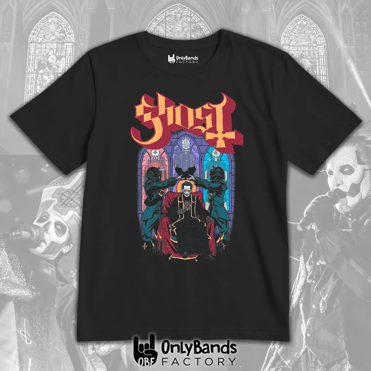 Playera Ghost Vitral Papas - Modelo 4