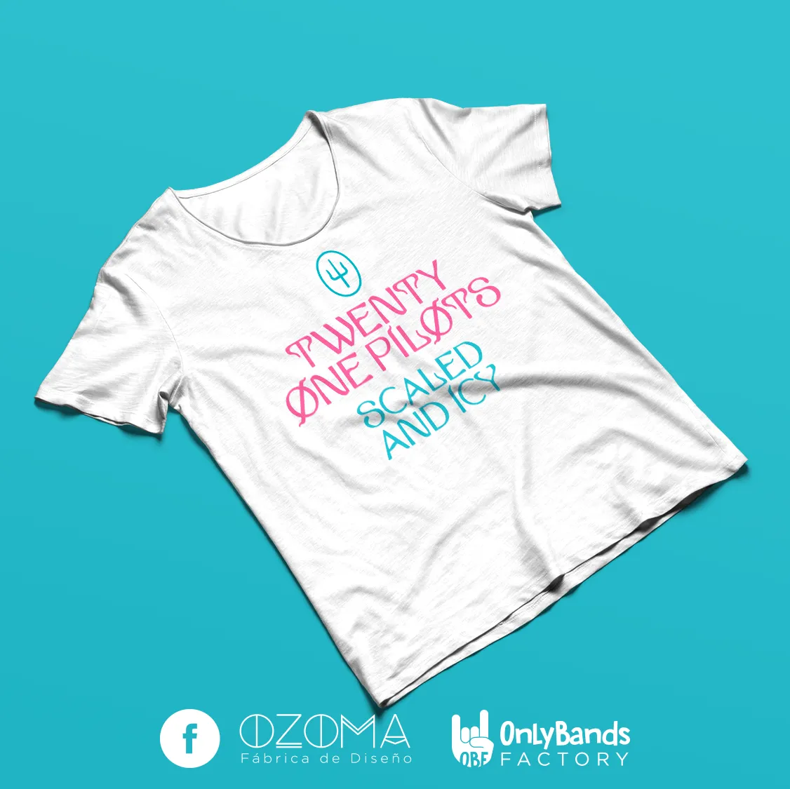 Playera Twenty One Pilots Scaled and Icy Logo Text - Modelo 9
