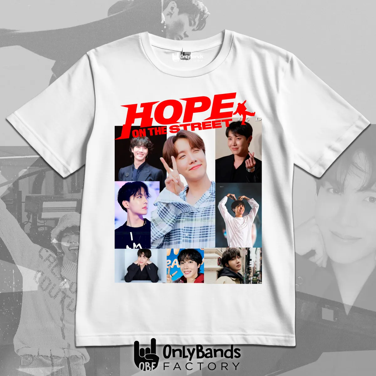 Playera J-Hope Hope On The Street Collage - Modelo 14