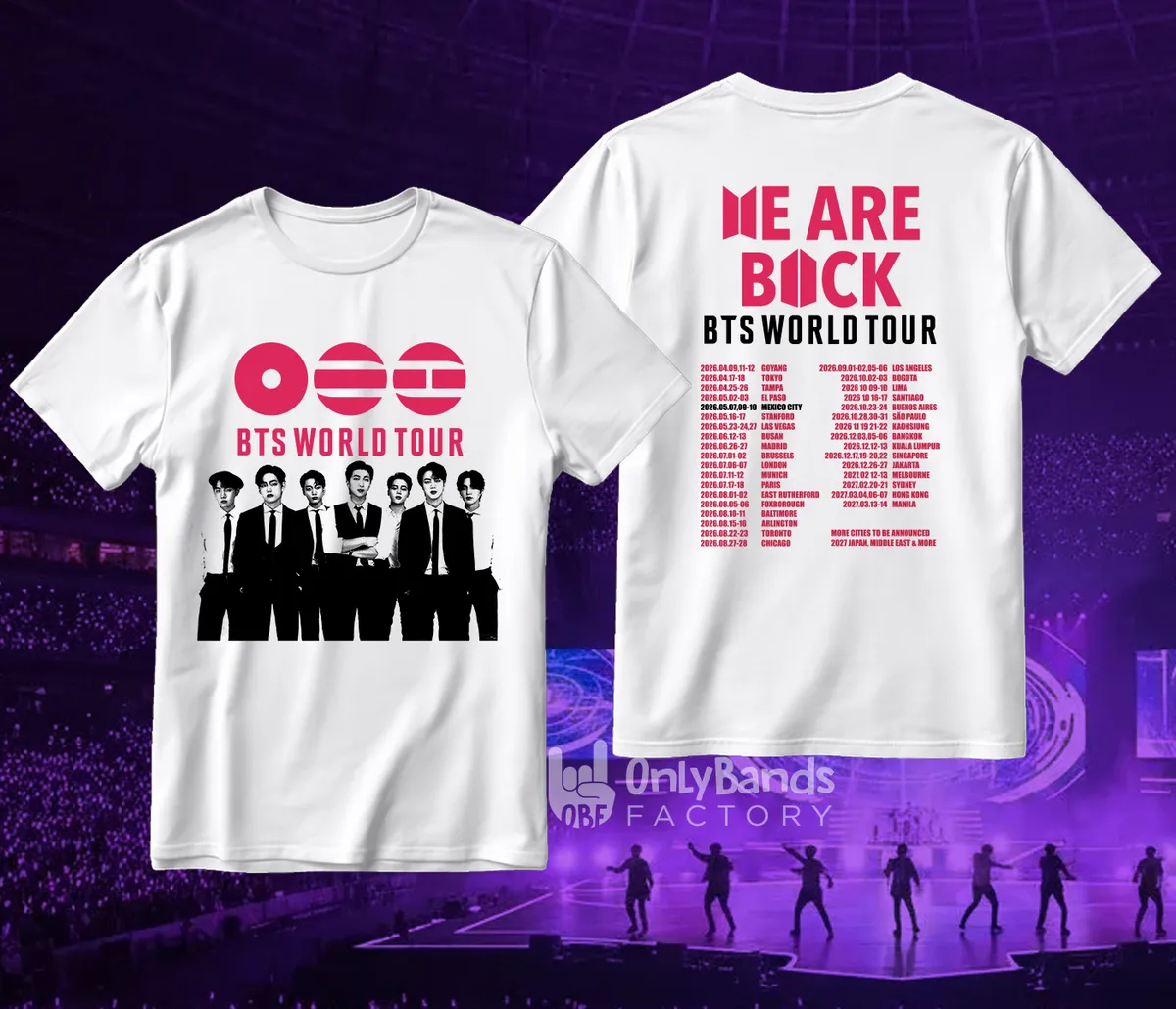 Playera BTS World Tour Group Line - Modelo 12