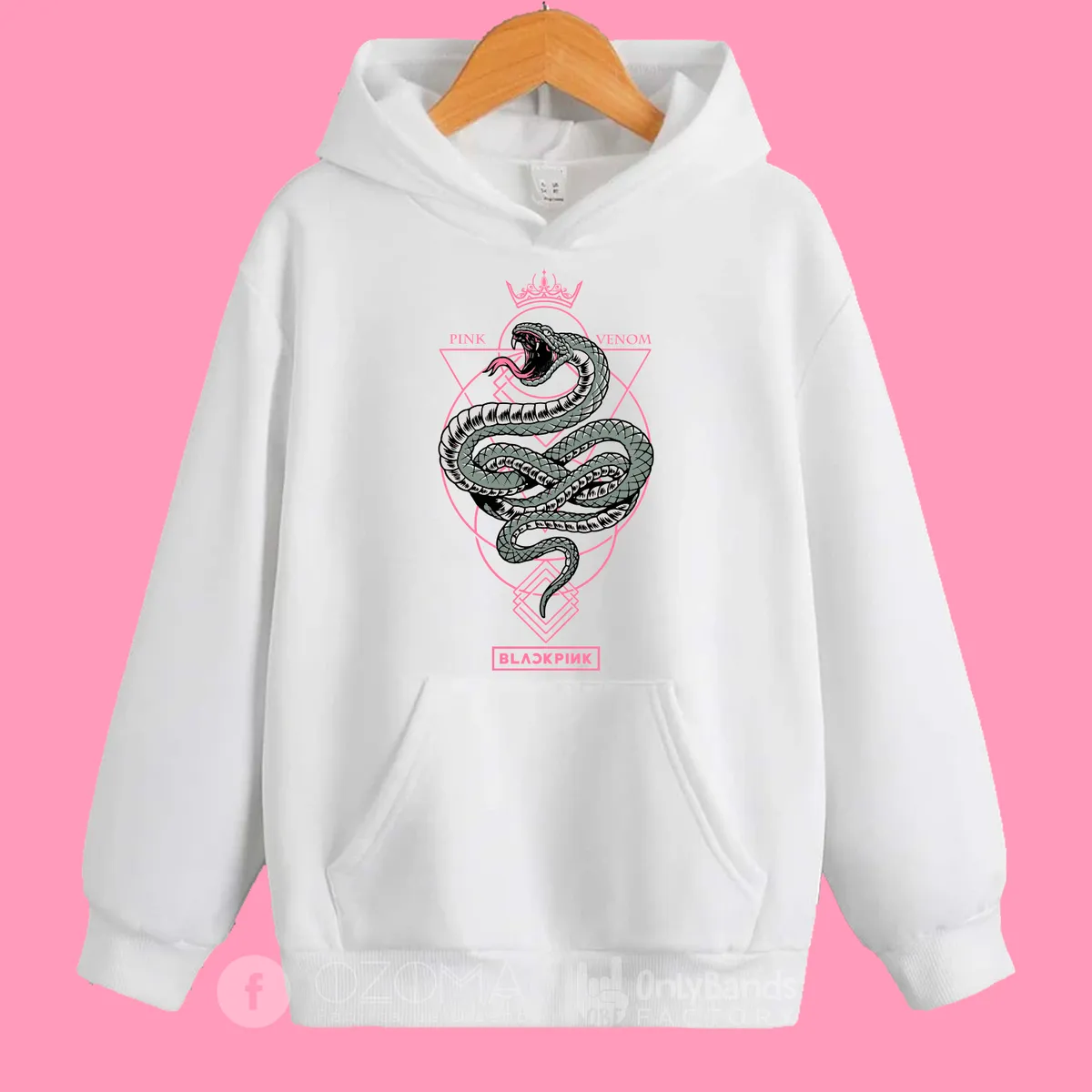 Sudadera Black Pink Pink Venom Serpiente - Modelo 3