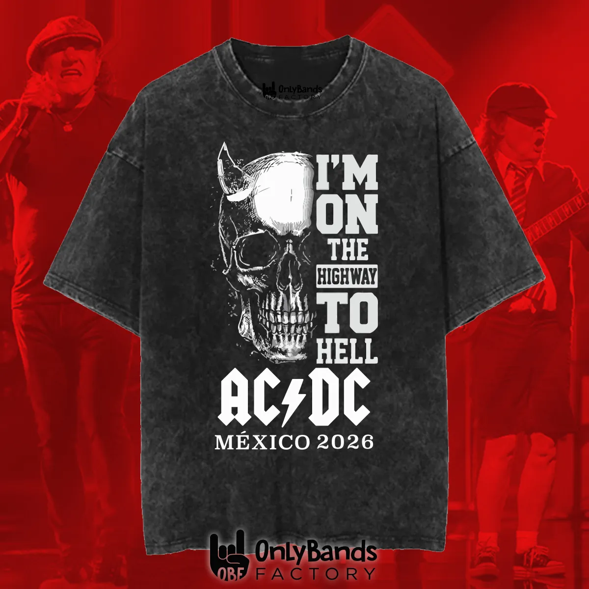 Playera AC/DC Calavera Highway - Modelo 7
