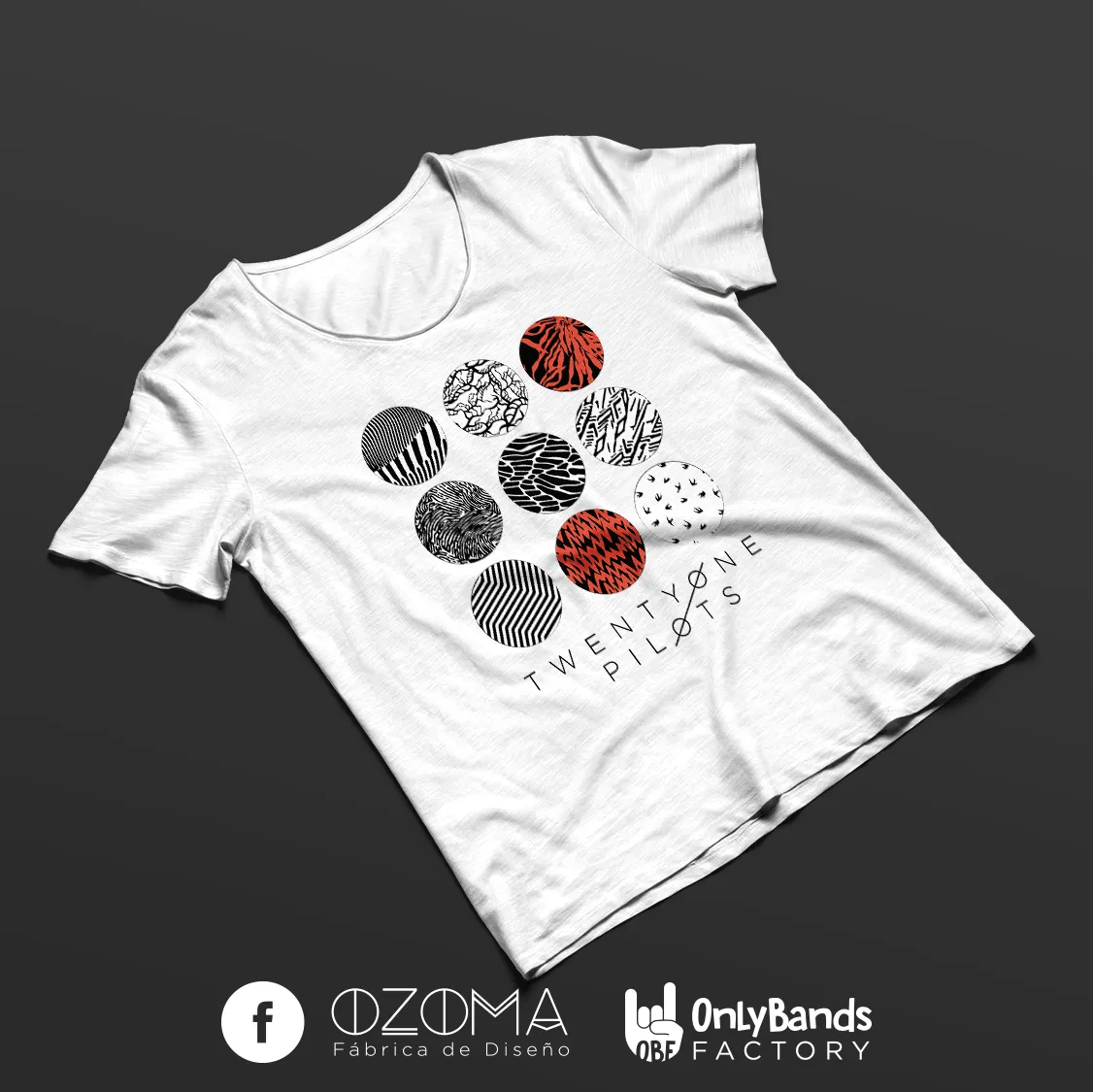 Playera Twenty One Pilots Symbols Grid - Modelo 14