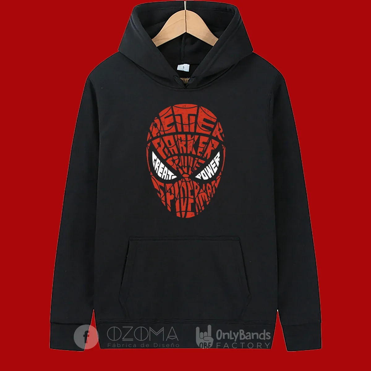 Sudadera Spider-Man Typographic Mask - Modelo 8