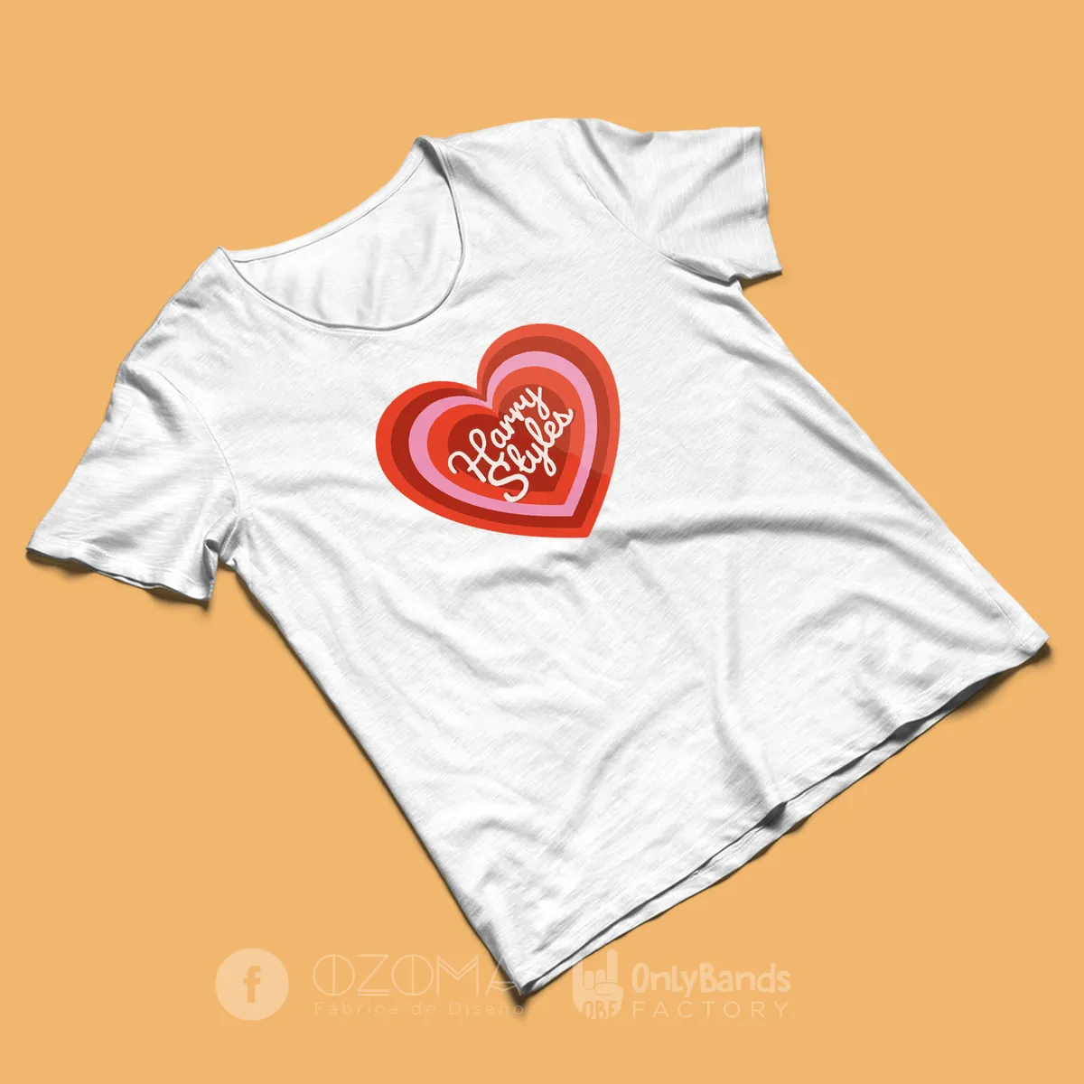 Playera Harry Styles Corazón Retro - Modelo 1