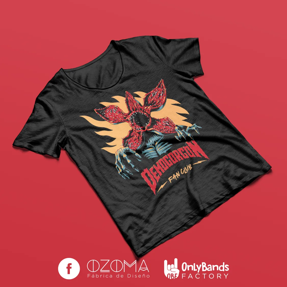 Playera Stranger Things Demogorgon Fan Club - Modelo 1