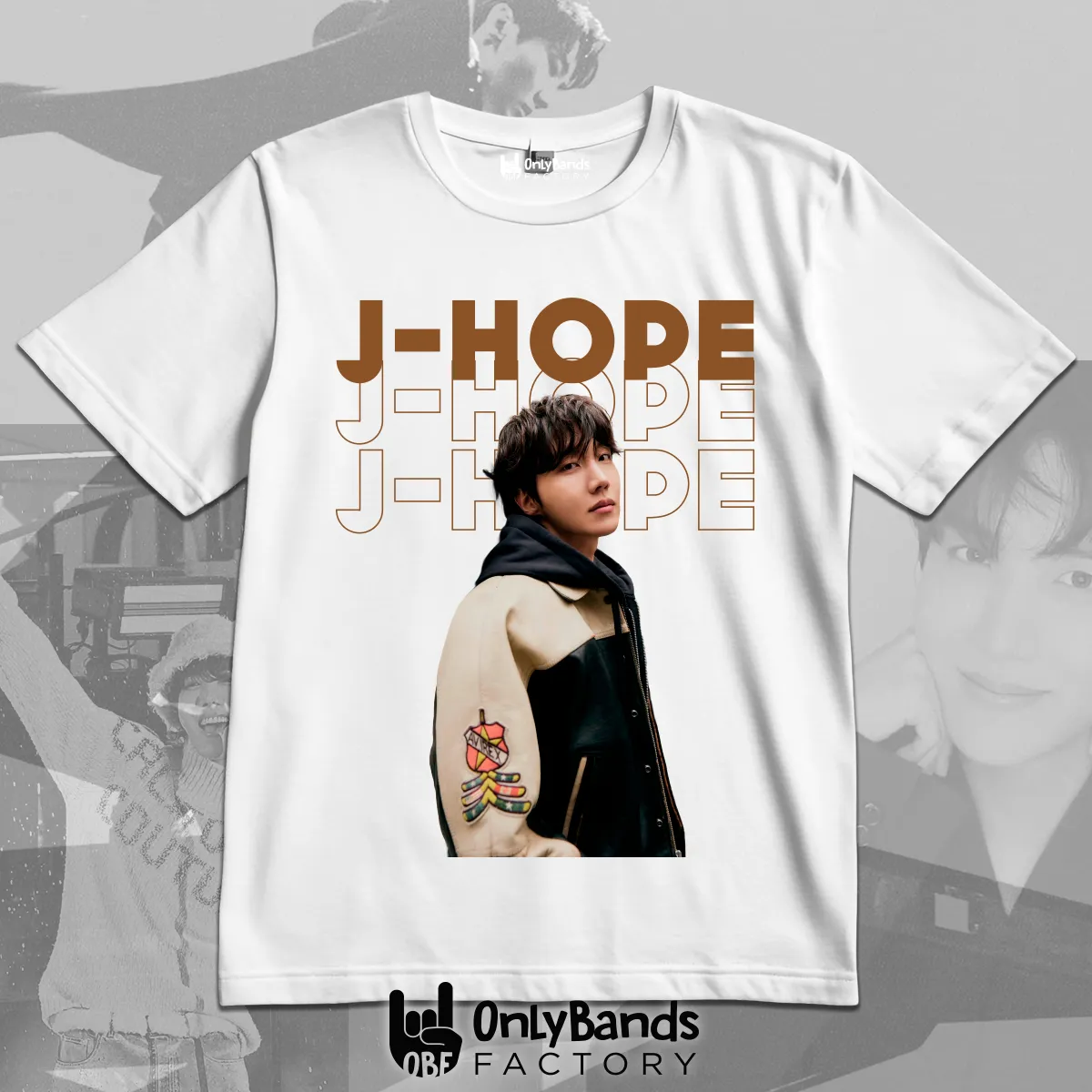 Playera J-Hope J-Hope Retrato Marrón - Modelo 15