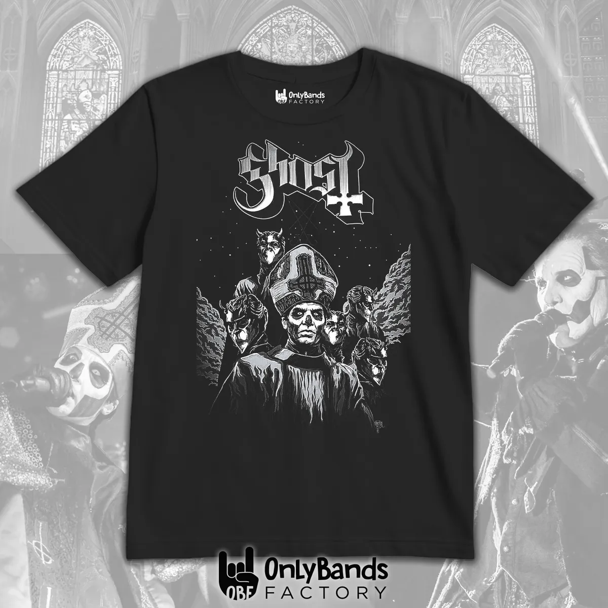 Playera Ghost Banda Completa - Modelo 1