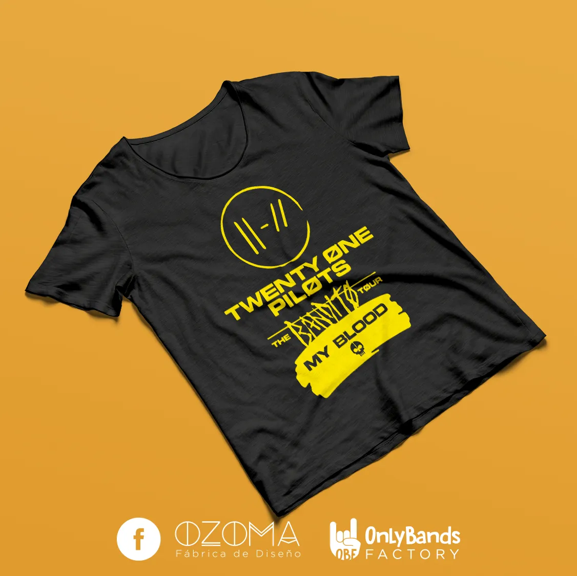 Playera Twenty One Pilots Bandito Tour My Blood - Modelo 25