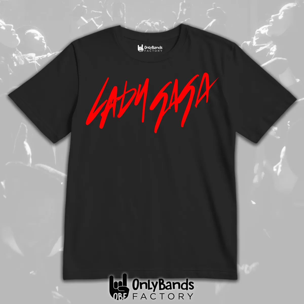 Playera Lady Gaga Lady Gaga Nombre Rojo - Modelo 4